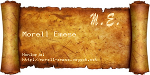 Morell Emese névjegykártya