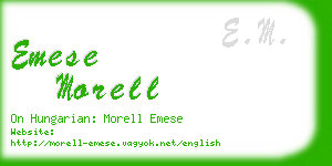 emese morell business card